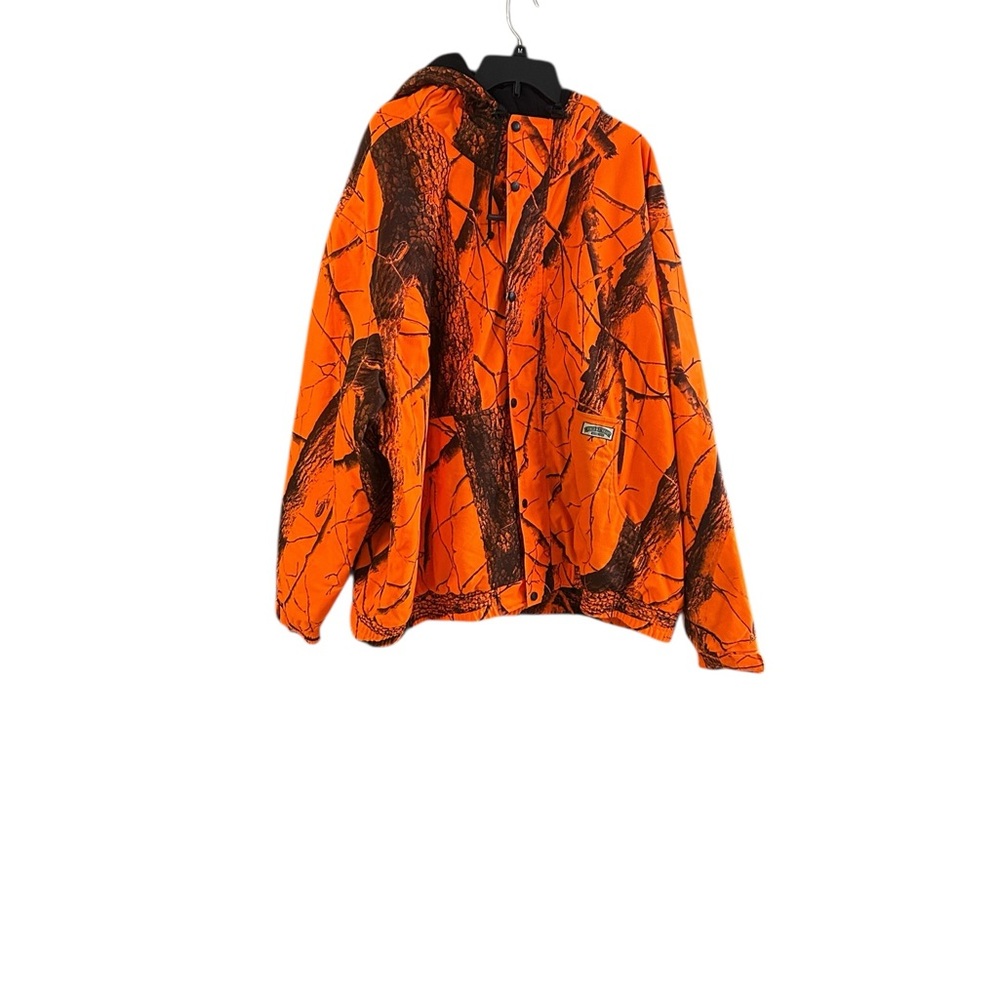 Field & Stream orange black polyester insulated hunting jacket Sz XXXL